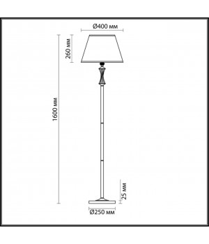 4408/1F CLASSI (В 2-Х КОРОБКАХ) LN19 091 античная бронза Торшер E27 1*60W 220V KIMBERLY-foto2