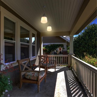 370601 STREET NT19 333 белый абажур/черная арматура  Ландшафтный подвес IP44 E27 60W 100-240V CONTE-foto5