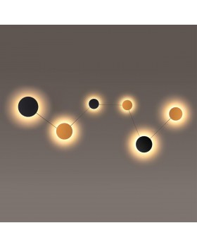 4211/51WL HIGHTECH ODL20 137 черн/золот/металл Настенный светильник провод 2,2м LED 29W GALAXY-foto4