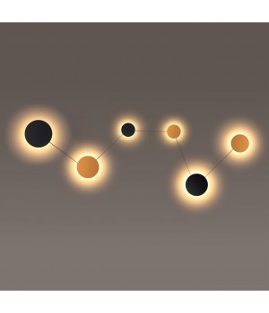 4211/51WL HIGHTECH ODL20 137 черн/золот/металл Настенный светильник провод 2,2м LED 29W GALAXY-foto4