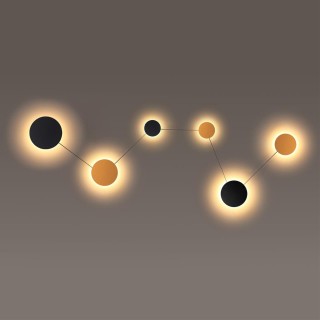 4211/51WL HIGHTECH ODL20 137 черн/золот/металл Настенный светильник провод 2,2м LED 29W GALAXY-foto4