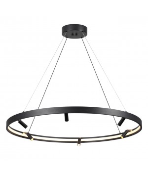 4317/93L HIGHTECH ODL22 149 металл/черный с золотом Подвесной светильник с пультом ДУ и доп. креплением IP20 LED 63W+37W 2656Лм 3000-6000K FONDA-foto6