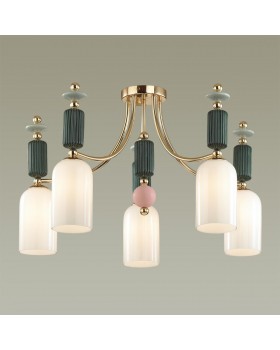 4861/5C CLASSIC ODL_EX21 73 золото/разноцветн./керамика/стекло Люстра потолочная E14 5*40W CANDY-foto4