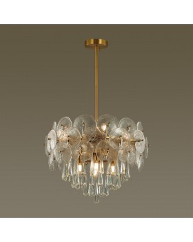 4984/8 HALL ODL22 445 золотой/стекло/хрусталь Люстра E14 8*40W SEMURA-foto3