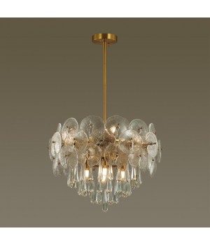 4984/8 HALL ODL22 445 золотой/стекло/хрусталь Люстра E14 8*40W SEMURA-foto3