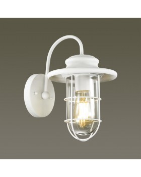 4172/1W NATURE ODL19 594 белый/прозрачный Уличный настенный светильник IP44 E27 1*60W HELM-foto3