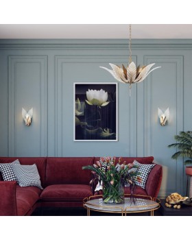 4838/8 HALL ODL21 407 золотистый/стекло/металл.цепочки Люстра E14 8*40W FLOWERI-foto3