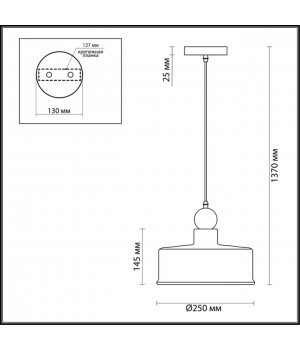 4089/1 PENDANT ODL19 361 серый/золотой Подвес Е27 1*40W BOLLI-foto2