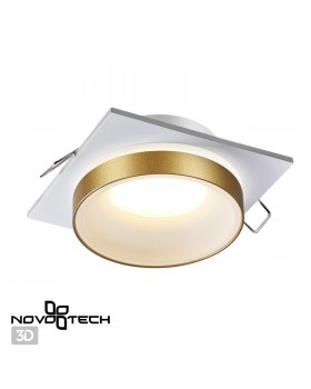 370787 SPOT NT21 292 белый/золото Светильник встраиваемый влагозащищенный GU10 9W 220V WATER-foto4