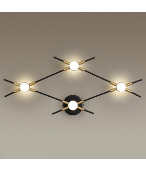 3906/13WL L-VISION ODL21 95 черн/золот/металл Настен. cветильник IP20 LED 13W 1040Лм 4000К COSTELLA-foto4