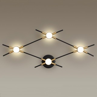 3906/13WL L-VISION ODL21 95 черн/золот/металл Настен. cветильник IP20 LED 13W 1040Лм 4000К COSTELLA-foto4