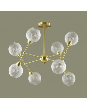 3752/8C MODERNI LN19 084 золотой Люстра на штанге E14 220V EVERLY-foto4