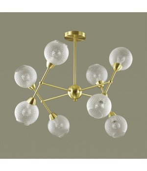 3752/8C MODERNI LN19 084 золотой Люстра на штанге E14 220V EVERLY-foto4