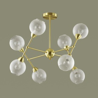 3752/8C MODERNI LN19 084 золотой Люстра на штанге E14 220V EVERLY-foto4