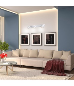 370555 OVER NT19 223 белый Накладной светильник IP20 GU10 3*50W 230V GUSTO-foto3