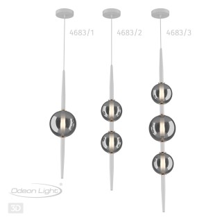 4683/3 PENDANT ODL20 357 белый /дымчатый Подвес G9 3*5W 220V LAZIA-foto6