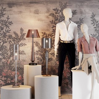 4851/1T STANDING ODL_EX21 19 прозрачный/хром/стекло Высокая Лампа выкл. на базе E27 1*60W TOWER-foto3