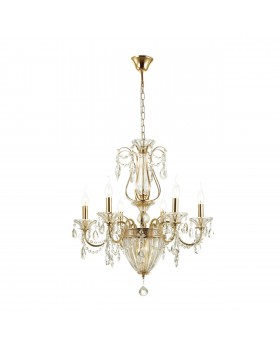 4724/6 CLASSIC ODL20 455 золотой/хрусталь Люстра E14 6*40W+G9 2*28W 220V KUVIA-foto4
