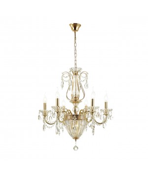 4724/6 CLASSIC ODL20 455 золотой/хрусталь Люстра E14 6*40W+G9 2*28W 220V KUVIA-foto4