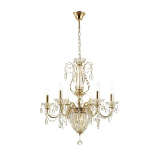 4724/6 CLASSIC ODL20 455 золотой/хрусталь Люстра E14 6*40W+G9 2*28W 220V KUVIA-foto4