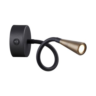 4289/3WL HIGHTECH ODL22 271 черный с античн.бронзой Настенный светильник с выкл. IP20 LED 3W 265Лм 3000K ODDS-foto5