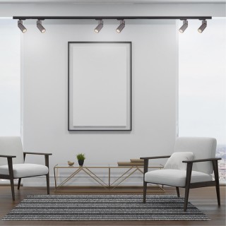 370589 PORT NT19 107 серебристый черный Светильник трековый однофазный трехжильный IP20 GU10 50W 220-240V ELITE-foto3