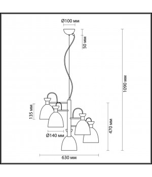 3734/5 MODERNI LN19 104 белый Люстра E27 5*60W 220V KIZZY-foto2