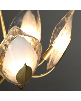 4924/5 HALL ODL22 441 матов.золотой/белый/стекло Люстра E14 5*40W MOKARTA-foto5