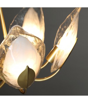 4924/5 HALL ODL22 441 матов.золотой/белый/стекло Люстра E14 5*40W MOKARTA-foto5