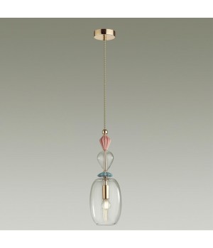 4855/1B CLASSIC ODL_EX21 67 золото/разноцветн./керамика/стекло Подвес E14 1*40W BIZET-foto4