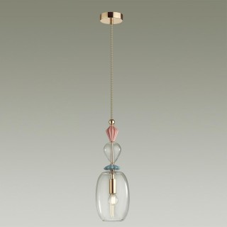 4855/1B CLASSIC ODL_EX21 67 золото/разноцветн./керамика/стекло Подвес E14 1*40W BIZET-foto4