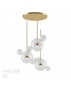 4640/36LA L-VISION (В 3-Х КОРОБКАХ) ODL21 331 золотой/прозрачный Люстра LED 36W 4000K BUBBLES-foto5