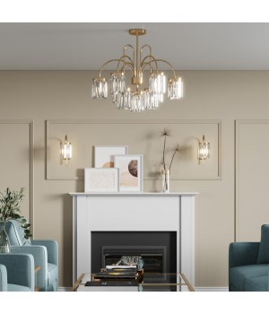 4987/5 CLASSIC ODL22 491 золотой/хрусталь Люстра E14 5*40W VASSA-foto3