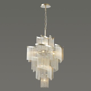 4630/11 HALL ODL20 469 серебристый/стекло/металл.цепочки Люстра E14 11*40W 220V GRAZA-foto3