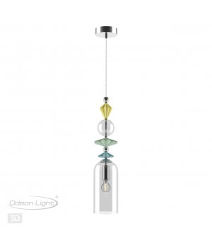 4893/1 CLASSIC ODL_EX22 71 хром/раноцветн./керамика/стекло Подвес E14 1*40W 4893/1 BIZET-foto5