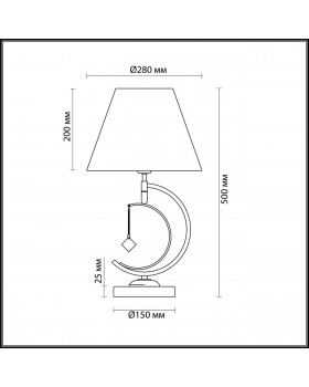 4469/1T NEOCLASSI (В 2-Х КОРОБКАХ) LN20 189 античная латунь, белый Настольная лампа E14 1*40W 220V LEAH-foto2