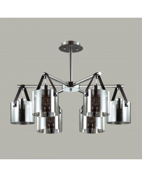 3716/6C MODERNI LN19 090 хром/дымчатый Люстра потолочная E27 6*60W 220V VALARIE-foto4