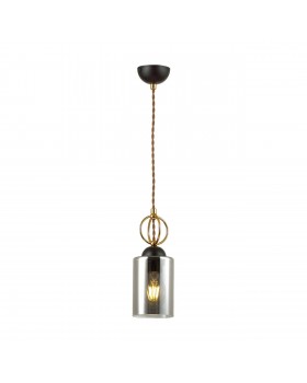 4657/1 COUNTRY ODL20 493 черный/золотой/дымчатый Подвес E27 60W 220V OPIKA-foto6