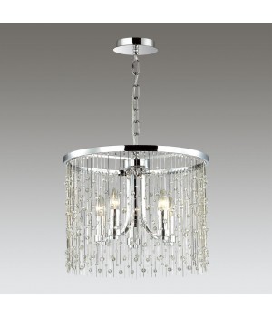 4845/5 HALL ODL21 409 хром/металл.цепочки /стекло Люстра E14 5*40W RAINI-foto3