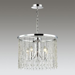 4845/5 HALL ODL21 409 хром/металл.цепочки /стекло Люстра E14 5*40W RAINI-foto3