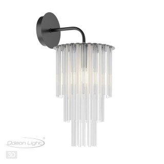 4921/1W MODERN ODL22 329 черный/прозрач./матов./стекло Бра E27 1*60W PAPITA-foto5