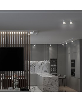 370901 OVER NT22 171 белый Светильник накладной IP20 GU10 9W 220V ELINA-foto3