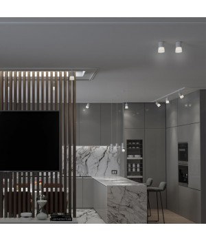 370901 OVER NT22 171 белый Светильник накладной IP20 GU10 9W 220V ELINA-foto3