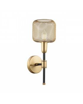 4975/1W LOFT ODL22 475 черный/мат.золотой/металл.сетка Бра E14 1*40W LECOLA-foto4