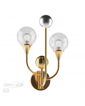 4785/2W HALL ODL21 458 золото/серебрист./металл//стекло Бра E14 2*40W KELLI-foto5