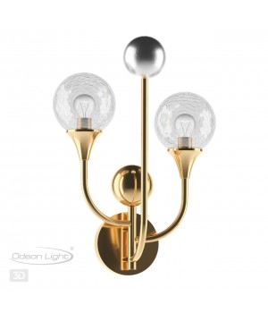 4785/2W HALL ODL21 458 золото/серебрист./металл//стекло Бра E14 2*40W KELLI-foto5