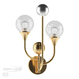 4785/2W HALL ODL21 458 золото/серебрист./металл//стекло Бра E14 2*40W KELLI-foto5