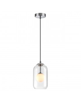 4953/1 PENDANT ODL22 297 хром/ белый/прозрачный/стекло Подвес G9 1*40W LOSTAR-foto5