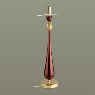 4868/1T STANDING ODL_EX22 57 золотой/бордовый/стекло База для высокой лампы E27 1*60W TOWER-foto4