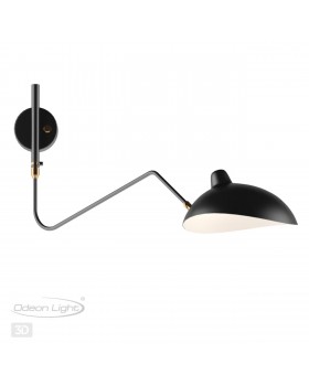 4830/1W WALLI ODL21 523 черный/золотой Настенный светильник E27 1*40W KERBI-foto5